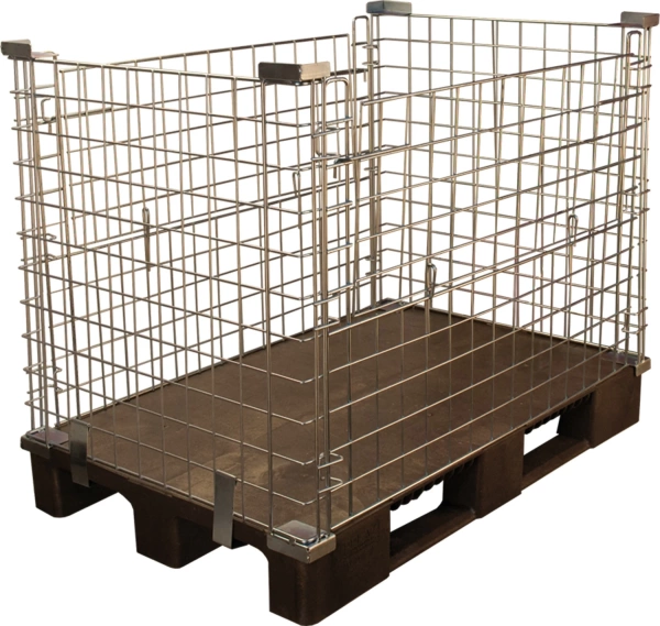 Фото контейнер сетчатый оцинкованный кмб 1200х800х1030мм  на сайте www.kiit.ru в интернет-каталоге КИИТ ☎ +7(800) 707-07-45