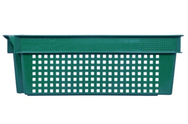 Фото ящик п/э 600х400х200 дно сплошн. стенки перф. зеленый, вес 1,5 кг на сайте www.kiit.ru в интернет-каталоге КИИТ ☎ +7(800) 707-07-45
