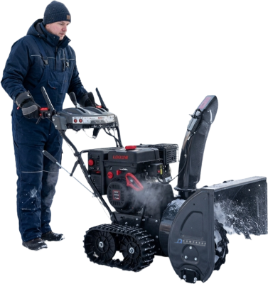 Бензиновый снегоуборщик EVOline SBG 700 TLE (двигатель Loncin 13 л.с., гусеничный, ширина 70 см). Изображение №2