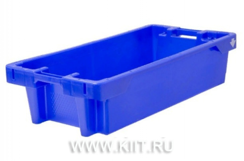 Рыбный синий ящик CRAEMER 800х450х190 конусный 20 кг/35 л с дренажными отверстиями