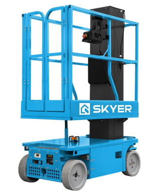 Вертикальный самоходный телескопический подъемник SKYER VM 0823 (8 м, 230 кг, 2×12/100 Ач). Изображение №5