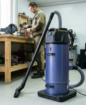 Строительный пылесос Дастпром ПП-220/20.7-3 (20 л, 3 кВт, две турбины, максимальная тяга). Изображение №4