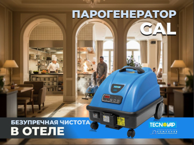 Пароочиститель Tecnovap GAL 6 бар | Мощность 2.45 кВт, подача пара 3.8 кг/ч. Изображение №4