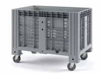 Разработан для упаковки и эффективной транспортировки любых товаров, узлов и деталей, пищевых ингредиентов, фруктов, овощей, полуфабрикатов, а также для применения в автоматизированных складских системах