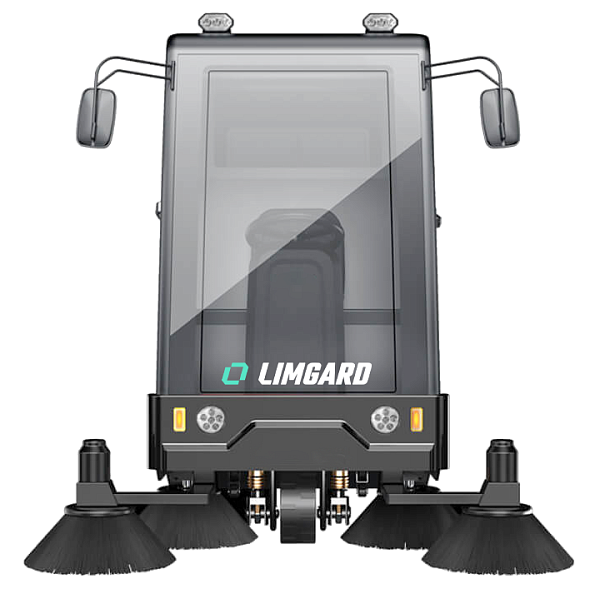 Модель обеспечивает производительность до 18000 м²/ч и оснащена системой подметания промышленного уровня с шириной очистки 1900–2000 мм