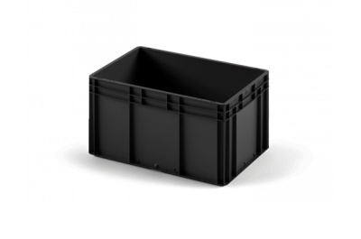 Ящик ЕС-6432 12.312 600х400х320 мм черный с усиленным дном. Изображение №1