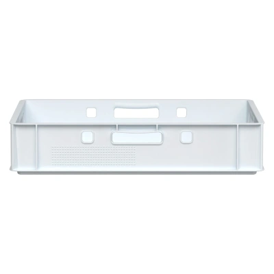 Пластиковый ящик для мяса Iplast E1 12.421 600х400х120 белый. Изображение №9