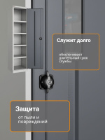 Двухцветное покрытие RAL 7038/7016 широкого шкафа TS-052-02