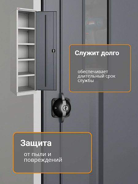 Двухцветное покрытие RAL 7038/7016 широкого шкафа TS-052-02