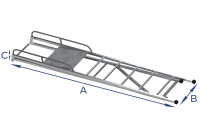 Фото лестница с платформой megal лпфва-2 с резиновыми башмаками на сайте www.kiit.ru в интернет-каталоге КИИТ ☎ +7(800) 707-07-45 Изображение №2