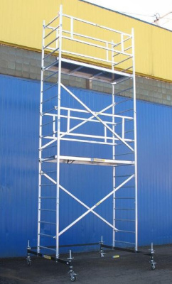 Модульная вышка-тура Megal ВМА 700/9 | Высота рабочей зоны 9,3 м, площадка 0,7х2 м. Изображение №10