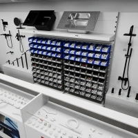 Конструкция стойки позволяет легко извлекать нужный ящик и так же легко устанавливать его на место