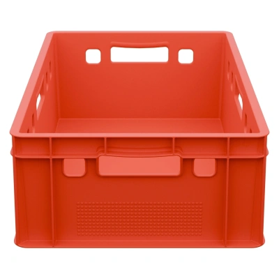 Пластиковый ящик для мяса Iplast E2 FK-6420 600х400х200 красный. Изображение №2