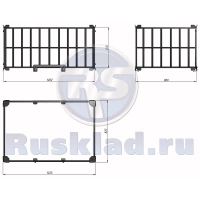 Фото каркасное ограждение опк-500 800х1200х535 на сайте www.kiit.ru в интернет-каталоге КИИТ ☎ +7(800) 707-07-45 Изображение №2