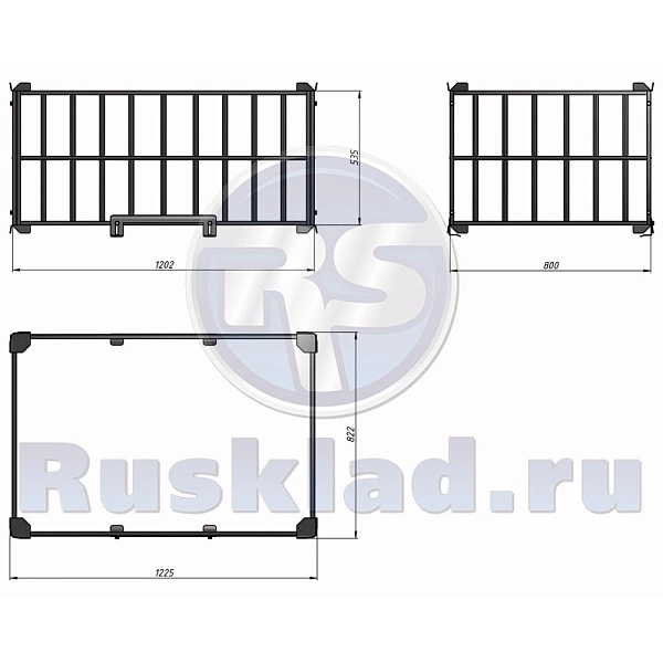 Фото каркасное ограждение опк-500 800х1200х535 на сайте www.kiit.ru в интернет-каталоге КИИТ ☎ +7(800) 707-07-45 Изображение №2