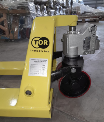 Тележка гидравлическая 2500 кг 1150 мм полиуретановые колеса TOR AC (серия J). Изображение №3