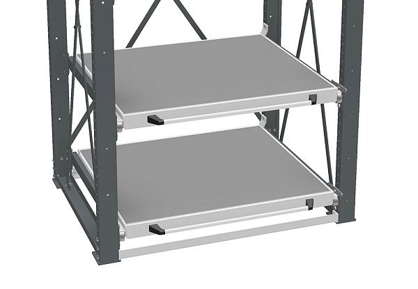 Фото стеллаж с выкатными платформами диком вт-03 на сайте www.kiit.ru в интернет-каталоге КИИТ ☎ +7(800) 707-07-45 Изображение №8