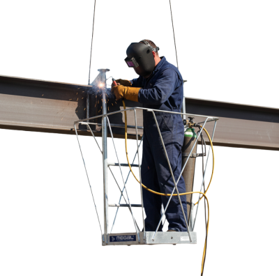 Навесная площадка на строительные конструкции  MEGAL ПКА (120 кг, размер площадки 0,6x0,55 м). Изображение №1