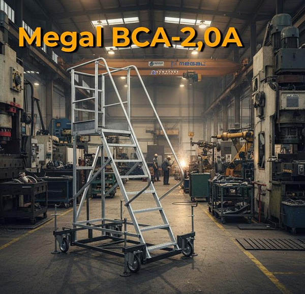 MEGAL-ВСА-2,0А – оптимальная высота для большинства работ по обслуживанию техники. Профессиональный инструмент, экономящий время и силы.
