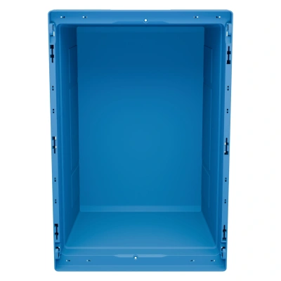 Вкладываемый контейнер INSTORE KV-6427 600x400x272 мм iPlast голубой (со сплошным дном). Изображение №4