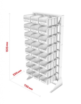 Стационарная односторонняя стойка с ящиками Стелла-техник А1-00-05-04. Изображение №7