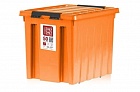 Оранжевый ящик Rox Box 50 литров с крышкой и клипсами 