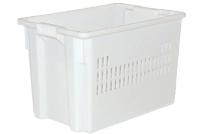 Ящик FUTURA 600х400х400 сплошное дно белый морозостойкий. Изображение №1