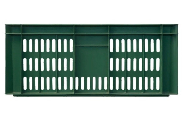 Фото ящик п/э 600х400х250 с перфорацией зеленый, вес 1,6 кг на сайте www.kiit.ru в интернет-каталоге КИИТ ☎ +7(800) 707-07-45