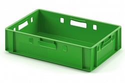 Пластиковый ящик для мяса Iplast E1 12.421 600х400х120 зеленый