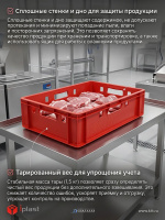 Фото пластиковый ящик для мяса iplast e1 12.421 600х400х120 желтый на сайте www.kiit.ru в интернет-каталоге КИИТ ☎ +7(800) 707-07-45 Изображение №7