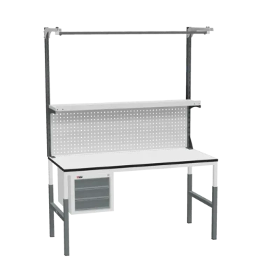 Стол монтажный ДиКом СР-М-150-03 (регулируемый, с перфорированным экраном, нагрузка на стол 300 кг). Изображение №1