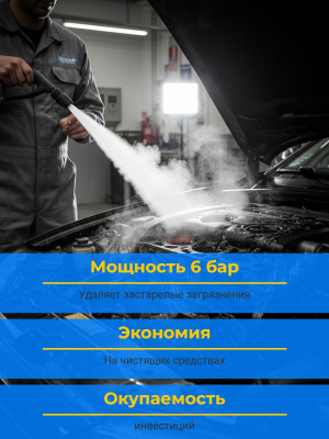 Пароочиститель Tecnovap GAL 6 бар | Мощность 2.45 кВт, подача пара 3.8 кг/ч. Изображение №7