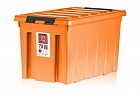 Оранжевый ящик Rox Box 70 литров с крышкой и клипсами 