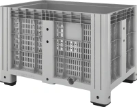 Фото контейнер sdbox 1208 p 1200х800х800 мм перфорированный серый на ножках на сайте www.kiit.ru в интернет-каталоге КИИТ ☎ +7(800) 707-07-45