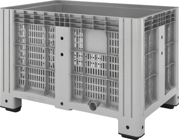 Фото контейнер sdbox 1208 p 1200х800х800 мм перфорированный серый на ножках на сайте www.kiit.ru в интернет-каталоге КИИТ ☎ +7(800) 707-07-45