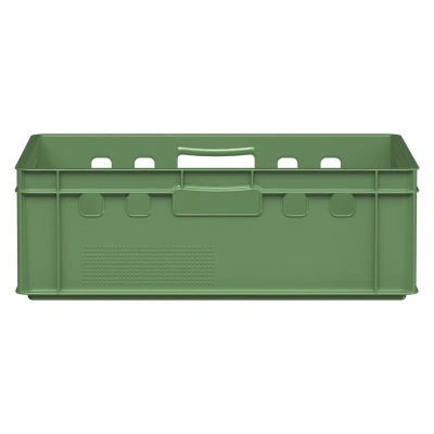 Пластиковый ящик для мяса Iplast E2 12.422 600х400х200 зеленый. Изображение №3