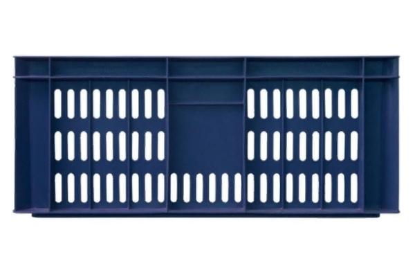 Фото ящик п/э 600х400х250 с перфорацией синий, вес 1,6 кг на сайте www.kiit.ru в интернет-каталоге КИИТ ☎ +7(800) 707-07-45