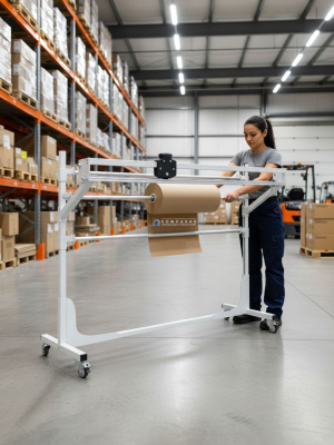 Стойка для рулонов с резаком GRESSON СРР-1500 (1500 мм, рабочая ширина реза 1335 мм, на колесах). Изображение №11