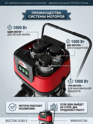 Коммерческий пылесос VOSTOK VL80-3. Изображение №7
