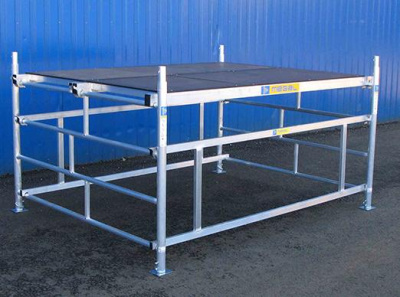 Разборные алюминиевые подмости MEGAL ПРА-1400 (1,4x2,0 м, высота площадки 1,0 м, нагрузка 560 кг). Изображение №7