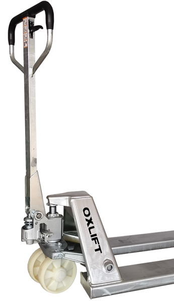 Фото гидравлическая тележка из гальванизированной стали oxlift ox25-gal 2500 кг на сайте www.kiit.ru в интернет-каталоге КИИТ ☎ +7(800) 707-07-45