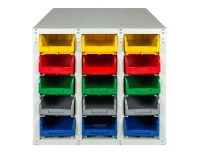 Фото мобильный стеллаж стелла v3-30 ячеек (150и) на сайте www.kiit.ru в интернет-каталоге КИИТ ☎ +7(800) 707-07-45 Изображение №8