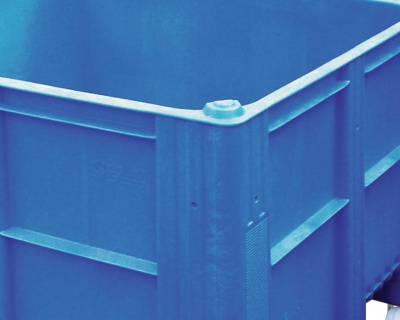 Контейнер BoxPallet 11-100-WA ACE (Вар.1) 1200х1000х900 мм сплошной на колесах синий. Изображение №3