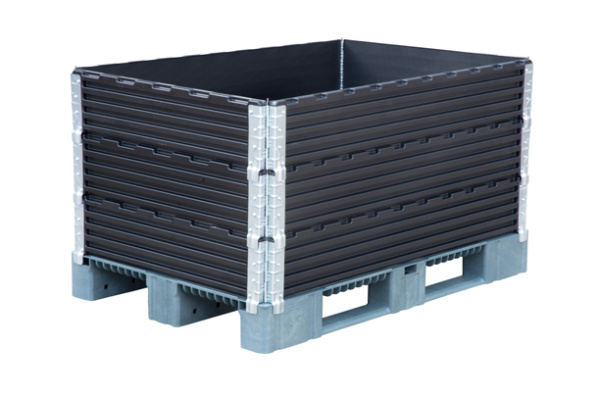 Фото складная паллетная рама усиленная (евроборт) 1200х800х200 мм на сайте www.kiit.ru в интернет-каталоге КИИТ ☎ +7(800) 707-07-45