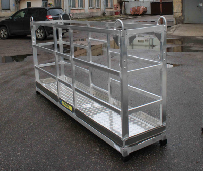 Подвесная алюминиевая площадка MEGAL ППА-2 (200 кг, 2,5х0,55 м, 40 кг). Изображение №9