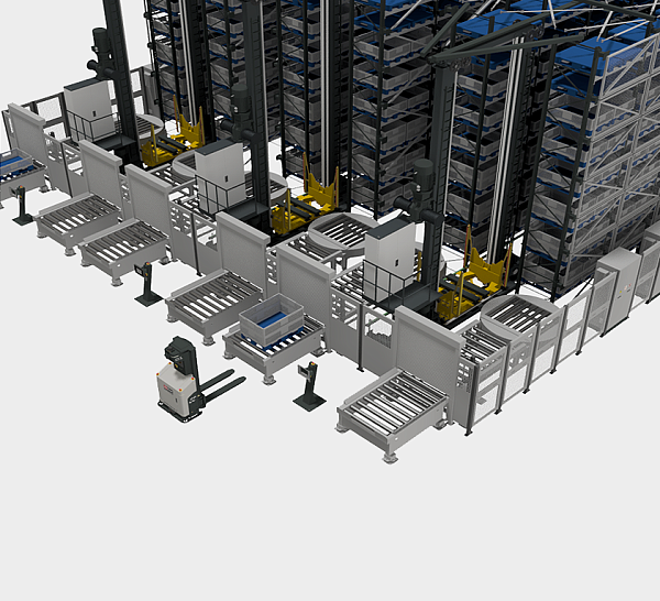 Фото автоматизированный кран-штабелер для паллет с 1 комплектом телескопических вил на сайте www.kiit.ru в интернет-каталоге КИИТ ☎ +7(800) 707-07-45 Изображение №6