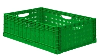Складной ящик FC-6418 600х400х180 мм iPlast салатовый перфорированный