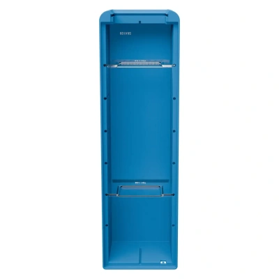 Полочный контейнер iPlast SK-4109 (400х117х90 мм, голубой, с 2 поперечными перегородками). Изображение №8