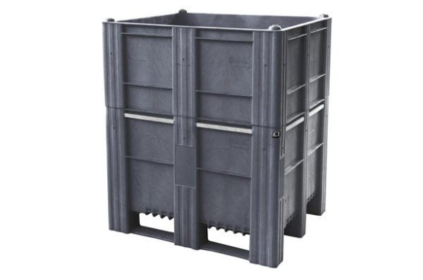 Фото контейнер boxpallet 11-100-на-асе (1140) 1200х1000х1140 мм сплошной серый на сайте www.kiit.ru в интернет-каталоге КИИТ ☎ +7(800) 707-07-45