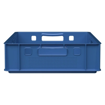 Пластиковый ящик для мяса Iplast E1 12.421 600х400х120 синий. Изображение №6